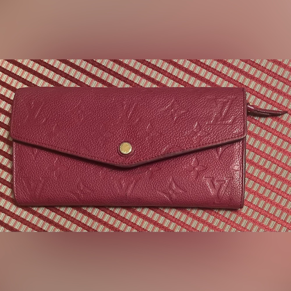 Louis Vuitton Empreinte Leather Wallet, Berry